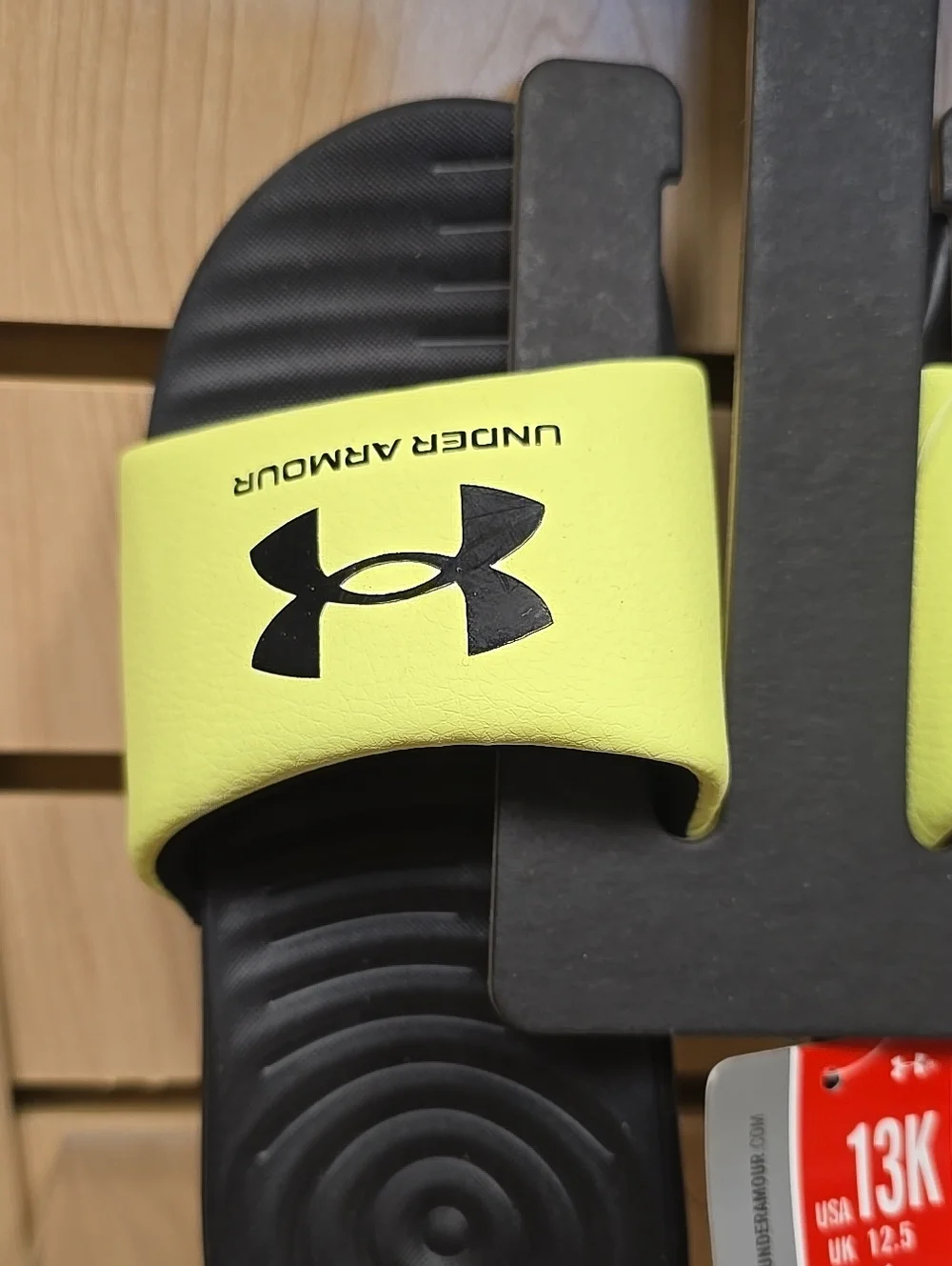 Under Armour Kids' Neon Yellow Slide Sandals